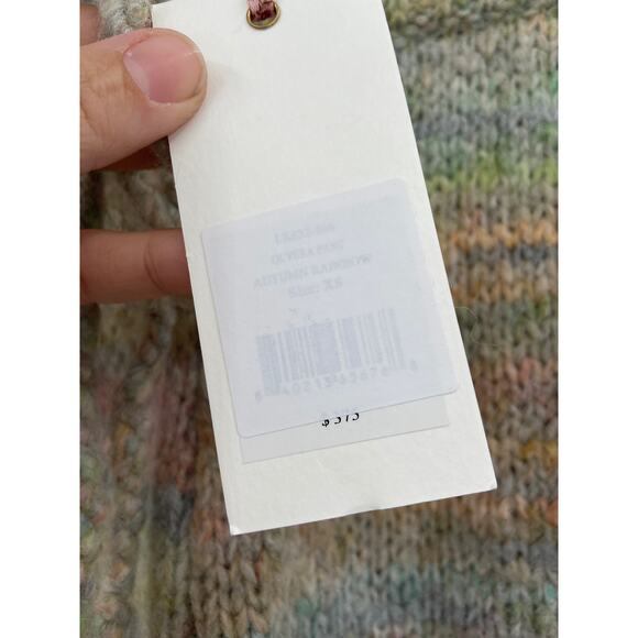 LoveShackFancy Olvera Autumn Rainbow Knit Wool Blend Jogger Lounge Pants XS NWT - Picture 7 of 7